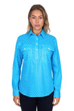 Hard Slog Womens Sia Half Placket L/S Shirt