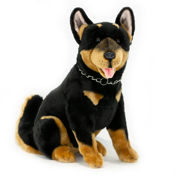 FurTastic Jake - Black and Tan Australian Kelpie Plush Toy, 36cm