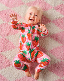 Kip & Co Strawberry Jam Organic Long Sleeve Zip Romper