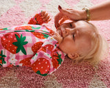 Kip & Co Strawberry Jam Organic Long Sleeve Zip Romper