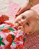 Kip & Co Strawberry Jam Organic Long Sleeve Zip Romper
