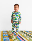Kip & Co Dino Safari Organic Drop Crotch Pant