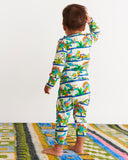 Kip & Co Dino Safari Organic Drop Crotch Pant