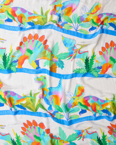 Kip & Co Dino Max White  Bamboo Swaddle