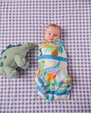 Kip & Co Dino Max White  Bamboo Swaddle