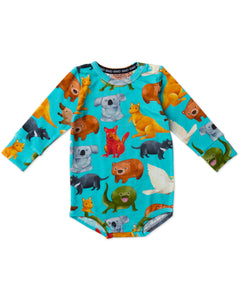 Kip & Co Home Among The Gum Trees Organic Long Sleeve Romper