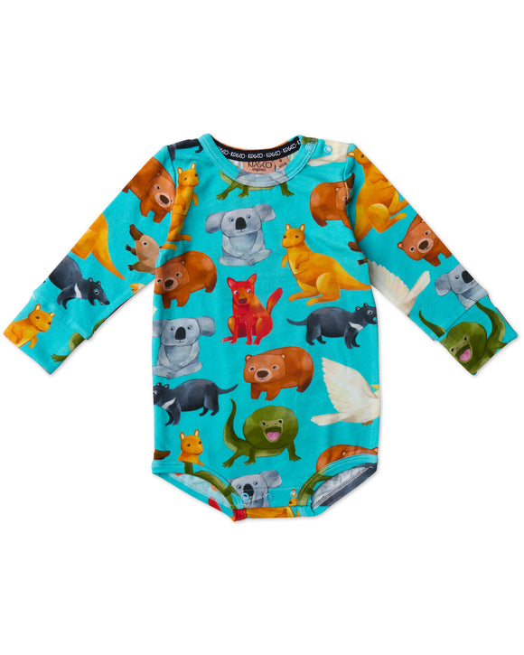 Kip & Co Home Among The Gum Trees Organic Long Sleeve Romper