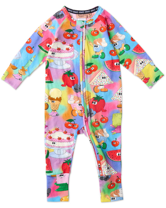 Kip & Co Just Dessert Organic Long Sleeve Zip Romper