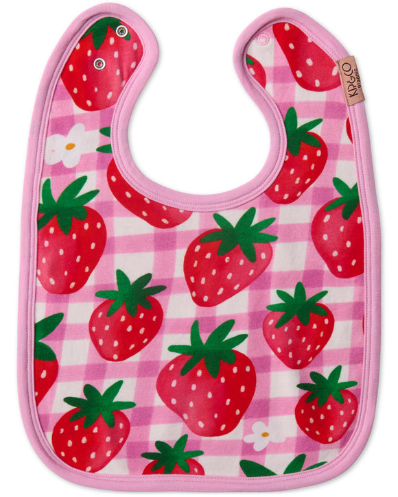 Kip & Co Strawberry Jam Organic Cotton Bib
