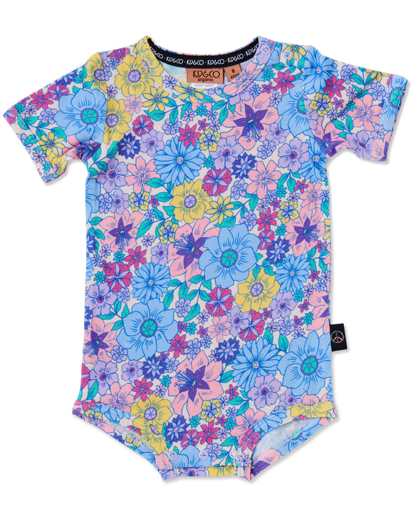 Kip & Co Bunch Of Fun Organic Short Sleeve Romper