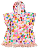 Kip & Co Confetti Pink Printed Kids Terry Poncho - Various Sizes