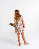 Kip & Co Meandering Meadow Organic Cotton Frill Party Dress - Sizes 3