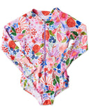 Kip & Co Meandering Meadow Long Sleeve Bathers - Sizes 2 to 8