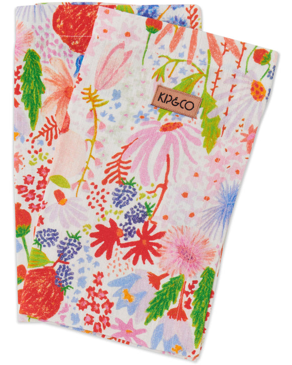 Kip & Co Meandering Meadow Linen 4P Napkin Set