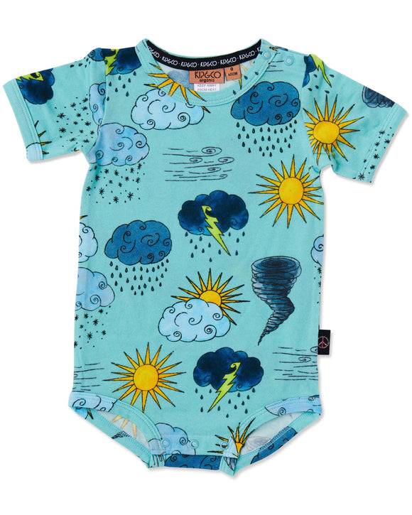 Kip & Co Weather Report Organic Short Sleeve Romper