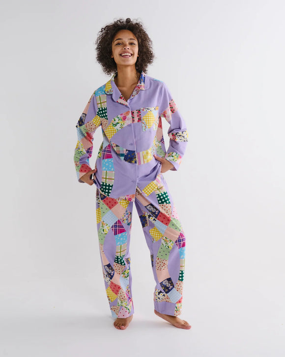 Kip & Co Cosy Cabin Adult Flannelette Long Sleeve Shirt & Pant Pyjama Set