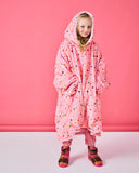 Kip & Co Polkadot Pink Kuddle Hooded Oversized Sweater