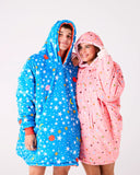 Kip & Co Polkadot Pink Kuddle Hooded Oversized Sweater