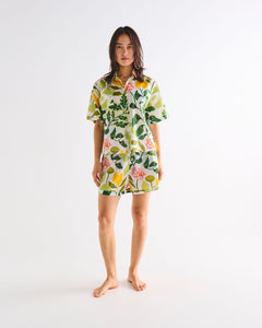 Kip & Co Wander Adult Organic Cotton Short Sleeve Shirt & Short Pyjama Set