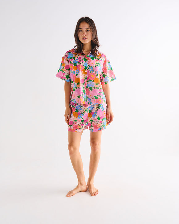 Kip & Co Follow The Sun Adult Organic Cotton Short Sleeve Shirt & Short Pyjama Set