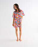 Kip & Co Follow The Sun Adult Organic Cotton Short Sleeve Shirt & Short Pyjama Set
