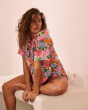 Kip & Co Follow The Sun Adult Organic Cotton Short Sleeve Shirt & Short Pyjama Set