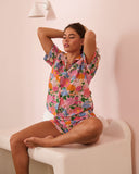 Kip & Co Follow The Sun Adult Organic Cotton Short Sleeve Shirt & Short Pyjama Set