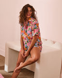 Kip & Co Follow The Sun Adult Organic Cotton Short Sleeve Shirt & Short Pyjama Set