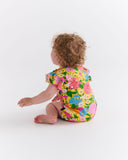 Kip & Co Follow The Sun Yellow Organic Short Sleeve Frill Romper