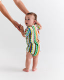 Kip & Co Beach Patterns Organic Short Sleeve Romper