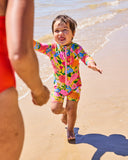 Kip & Co Follow The Sun Yellow Baby Long Sleeve Zip Bathers