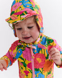 Kip & Co Follow The Sun Yellow Baby Long Sleeve Zip Bathers