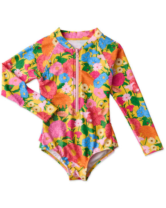 Kip & Co Follow The Sun Yellow Long Sleeve Bathers