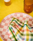 Kip & Co Sweet Flowers Tartan Embroidered 4P Napkin Set One Size