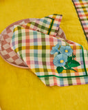 Kip & Co Sweet Flowers Tartan Embroidered 4P Napkin Set One Size