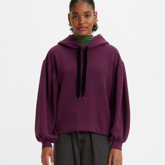 Levis Akane Rusched Hoodie - Forest Plum