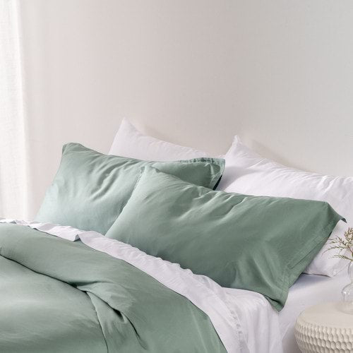 Canningvale Lustro Bamboo Quilt Cover Set- King Bed - Various Colours