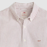 Levi's® Men's Authentic Button-Down Shirt - Waylon Stripe Russet Brown