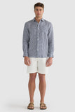 ORTC Linen Shirt Navy Check