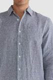 ORTC Linen Shirt Navy Check