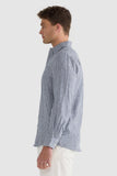 ORTC Linen Shirt Navy Check