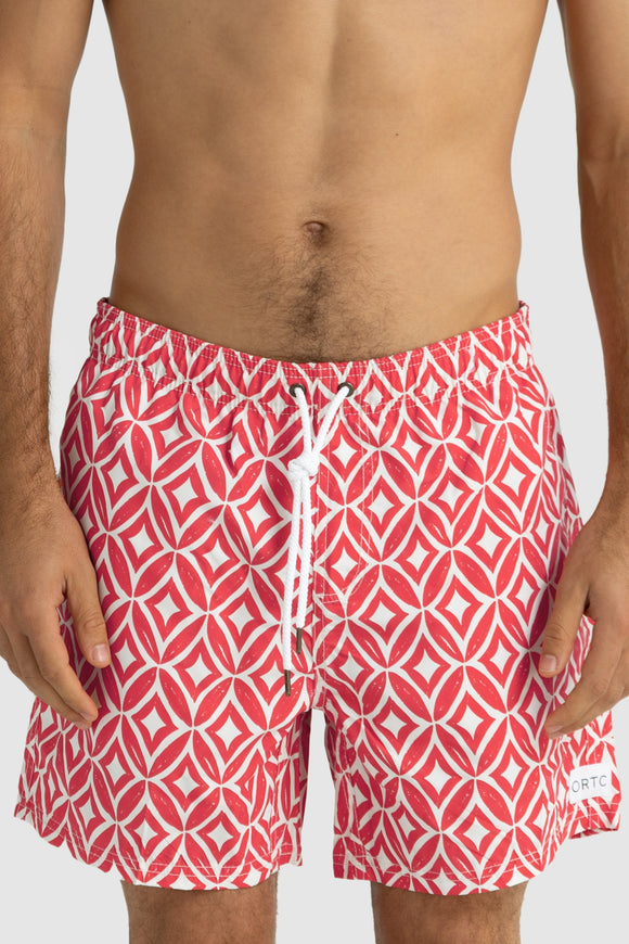 ORTC Cable Swim Shorts Red