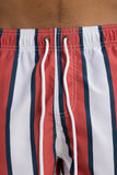 ORTC Hamelin Stripe Swim Shorts -  Red - Sizes L & XL