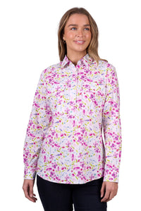 Hard Slog Womens Evae 1/2 Plkt L/S Shirt - Size 16