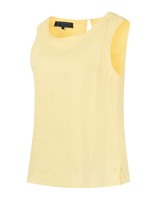 Pilbara Gabriella Linen Singlet - Daisy - Size S