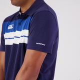 Canterbury Mens Chest Stripe Polo - Peacoat