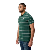 Canterbury Mens Yarn Dye Stripe SS Polo - Forest