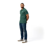 Canterbury Mens Yarn Dye Stripe SS Polo - Forest