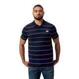 Canterbury Mens Yarn Dye Stripe SS Polo - Navy