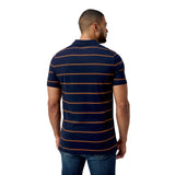 Canterbury Mens Yarn Dye Stripe SS Polo - Navy